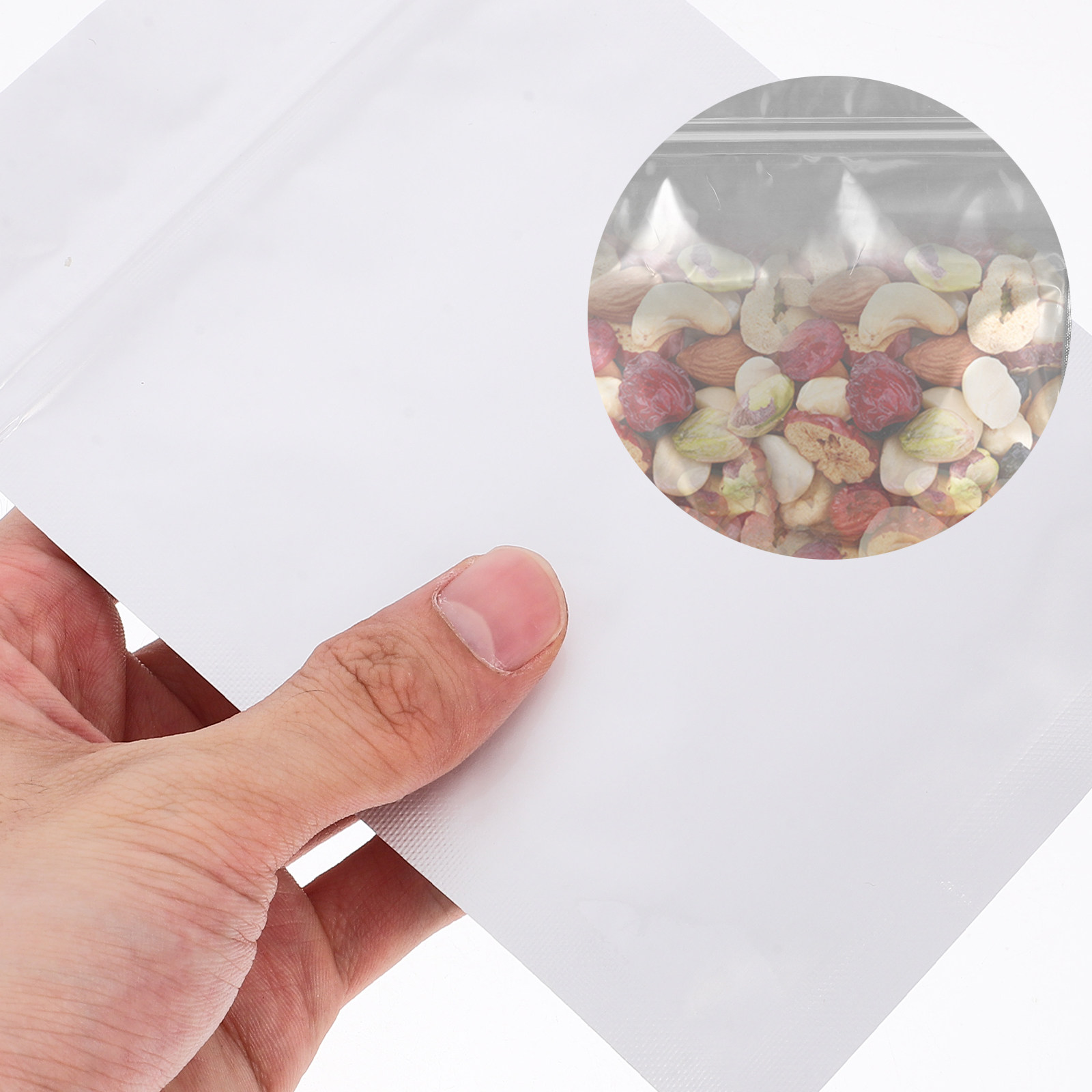 Food With Snacks - 50Pcs Airtight Resealable Bags Food Storage