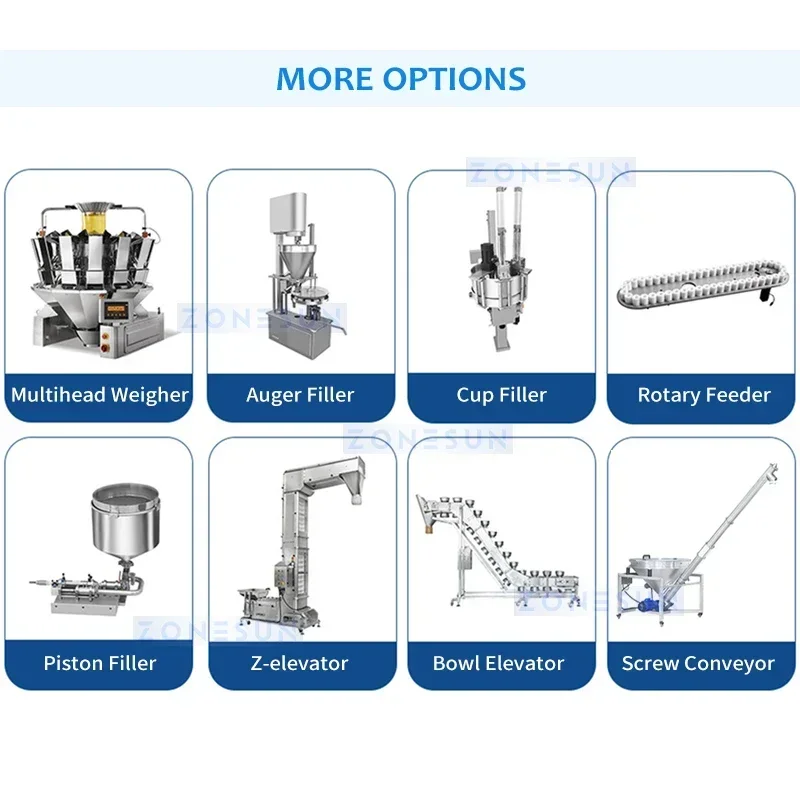 Food With Snacks - ZONESUN ZS-VPM16 Rotary Vacuum Sealing Machine