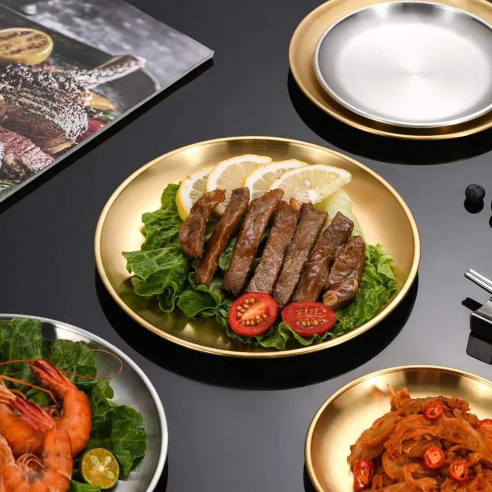 Korean Food Snacks - Eco-Friendly Korean Food Plate Stainless Steel