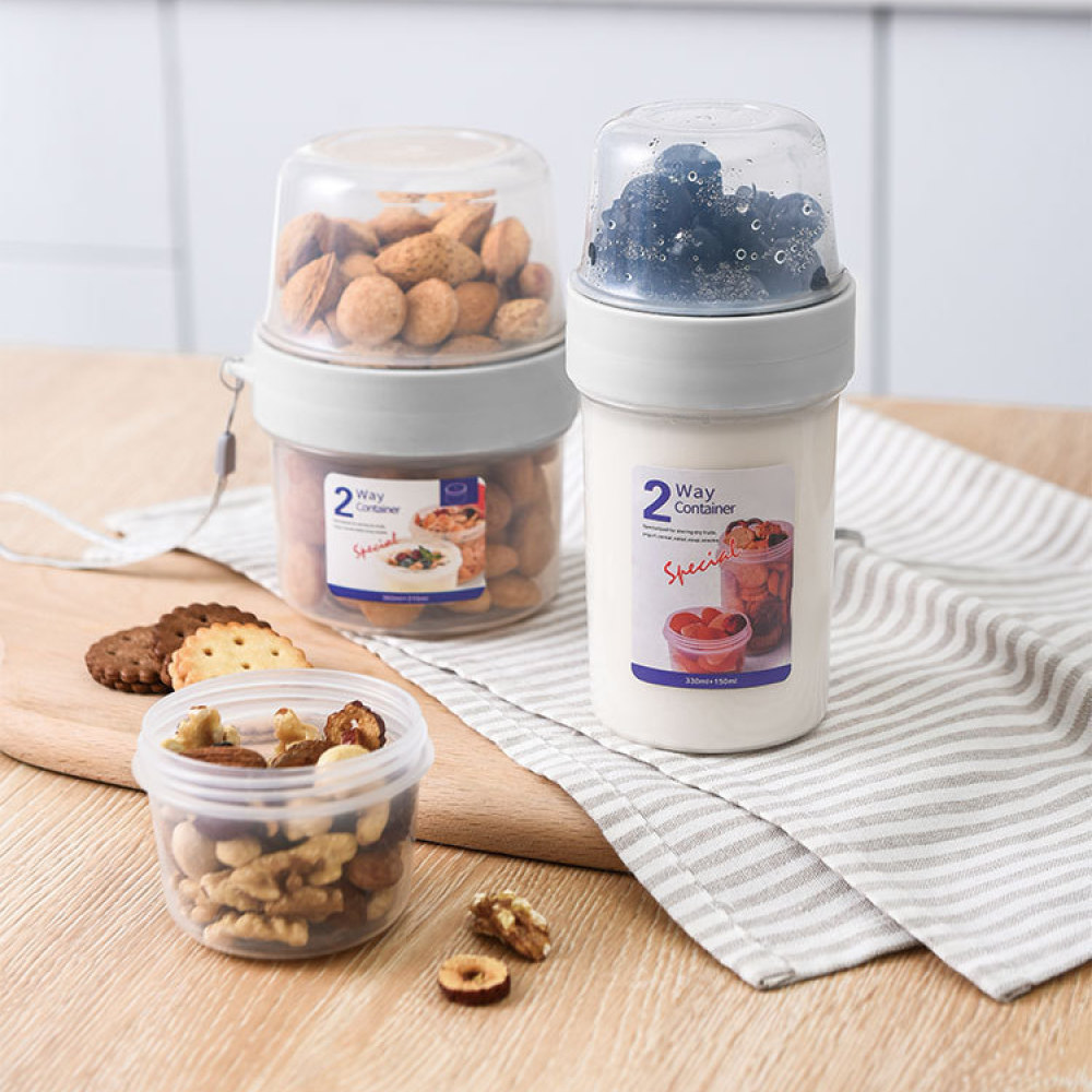 Baby Food Snacks Yogurt - Portable Double Layer Food Storage Case