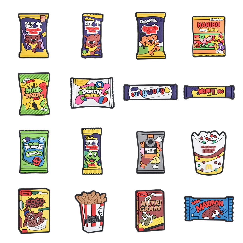 Food Snacks Uk - UK Fast Food Shoe Decoration Cartoon