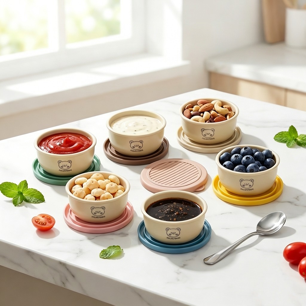 Korean Food Snacks - 2/6 Pcs 50ml Seasoning Sauce Storage