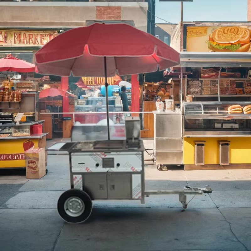 Compact Mobile Snack Food Cart - Street Food Snacks review and price