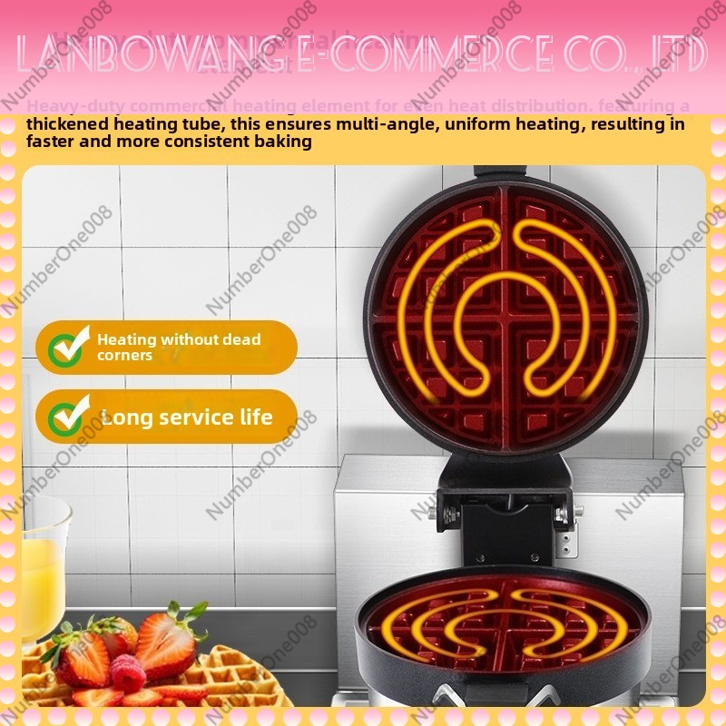 Rotating Waffle Maker Griddle  - Street Food Snacks review and price