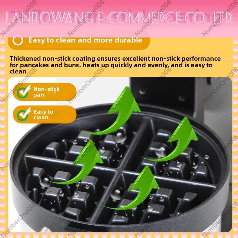 Rotating Waffle Maker Griddle  - Street Food Snacks review and price