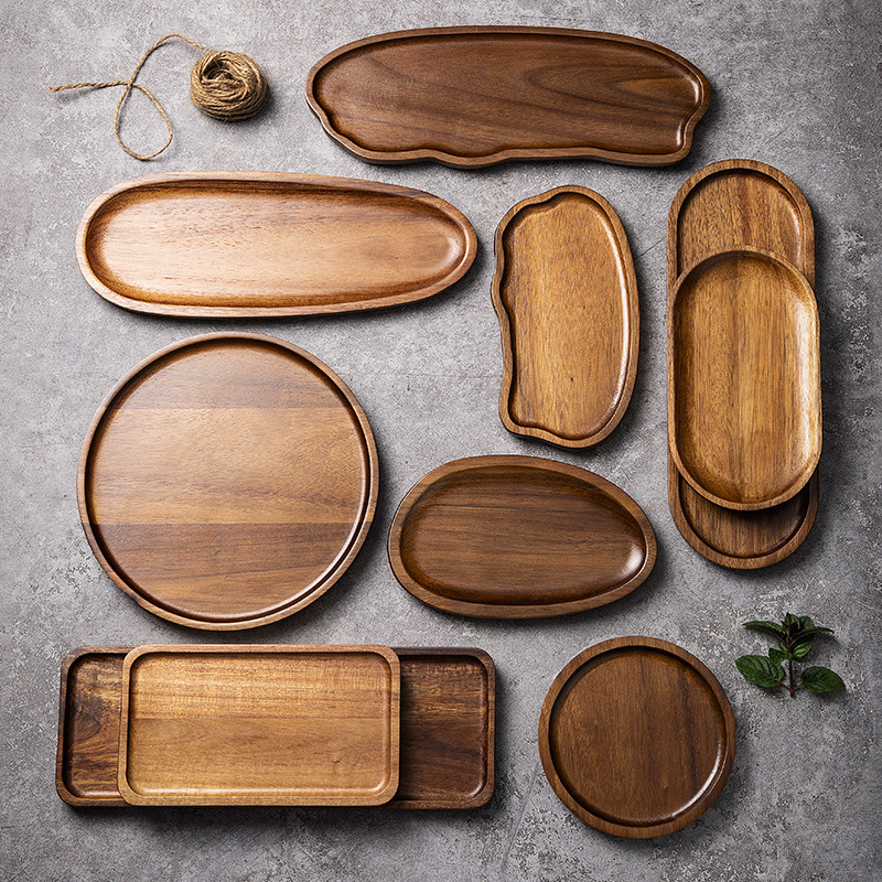 Tableware Solid Wood Food Tray - Food In Japanese Snacks review and price