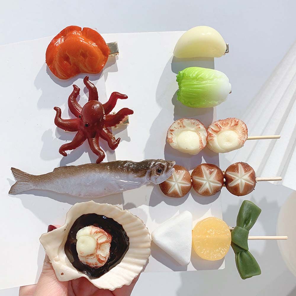 Clip Cartoon Skewer Snack Hair - Korean Food Snacks review and price